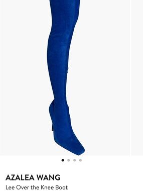 Azalea Wang Lee Over-the-Knee Boot in Bright Cobalt Blue